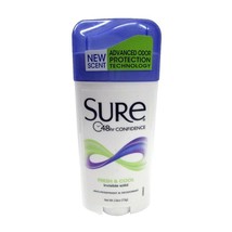 Sure Anti-Perspirant &amp; Deodorant Invisible Solid Fresh &amp; Cool 2.60 oz (Pack of 4 - £24.77 GBP