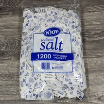 N&#39;JOY Individual 0.5 gm Iodized Salt Packets 1,200 ct. Restaurant Single... - £6.70 GBP