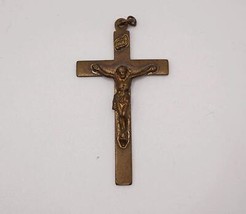 Religioso Jesús Cruz Crucifijo Latón Colgante - £31.06 GBP