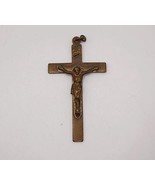 Religioso Jesús Cruz Crucifijo Latón Colgante - £31.07 GBP