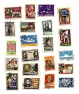 Lot of 21 RUSSIA USSR Postage Stamps 1956 1957 1958 1959 Historical A4 - £5.91 GBP