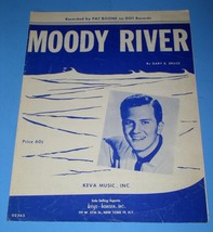 Pat Boone Sheet Music Moody River Vintage 1961 Keva Music Corp. - £11.73 GBP