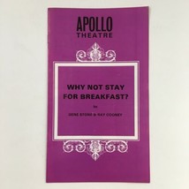 1973 Apollo Theatre Present Why Not Stay For Breakfast by Gene Stone, Ra... - $18.95