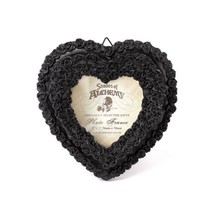 Alchemy Gothic SA21 Small Black Rose Heart Photo Frame Valentine’s Day Gift - £18.45 GBP