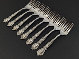 1847 Rogers Bros HERITAGE 8 Salad Forks 6-3/4&quot; Silverplate 1953 - £31.13 GBP