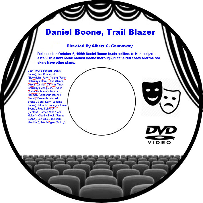 Daniel Boone, Trail Blazer 1956 DVD Film Western Bruce Bennett Lon Chaney Jr. Fa