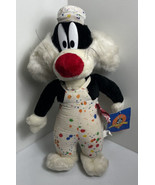 Vintage Sylvester Cat 20” Plush Painters Overalls w/Hat Looney Tunes 199... - £18.02 GBP