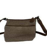 SAJ  Ladies purse handbag brown stripe zippe inside pocket Side pocket - $24.36 CAD