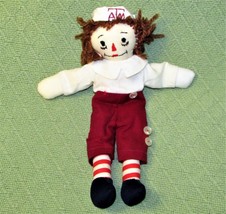 Raggedy Andy Texas Tech 11&quot; Plush Doll Logo Hat Hand Crafted School Souvenir Toy - £8.55 GBP