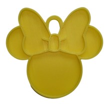Minnie Mouse Themed Face Ears Shape Yellow Christmas Ornament Made In USA PR4884 - £3.91 GBP