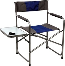 Portal Compact Steel Frame Folding Director&#39;s Chair Portable Camping Chair with - £45.55 GBP
