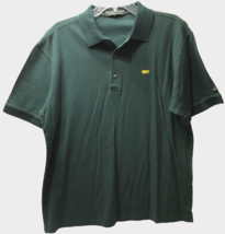 $9.99 Masters Logo Collection Green Golf 100% Pima Cotton Augusta Polo Shirt L - $14.41