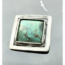 SILPADA RETIRED 925 STERLING SILVER GENUINE TURQUOISE SQUARE PENDANT N15... - £37.60 GBP
