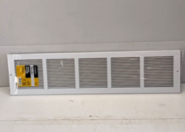 Everbilt 30 in. X 6 in. Baseboard Steel Return Air Grille White Sidewall... - $21.07