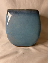 Vintage MCM Glidden Art Pottery 7” tall #4 Speckled Aqua Blue - $40.00