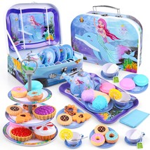 36Pcs Tea Set For Little Girls,Girl Toys Age 3 4 5 6 Years Old,Birthday Gift Ide - £32.76 GBP