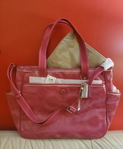 Coach Baby Bag Patent Leather Diaper Multifunction Tote Bag ( Crimson) - £318.14 GBP