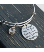 Marriage made you family love made you my daughter charm bracelet, daughter - £15.72 GBP