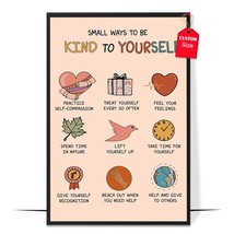 Be Kind to Yourself Poster Mental Health Poster for Classroom School Counselor T - £12.81 GBP