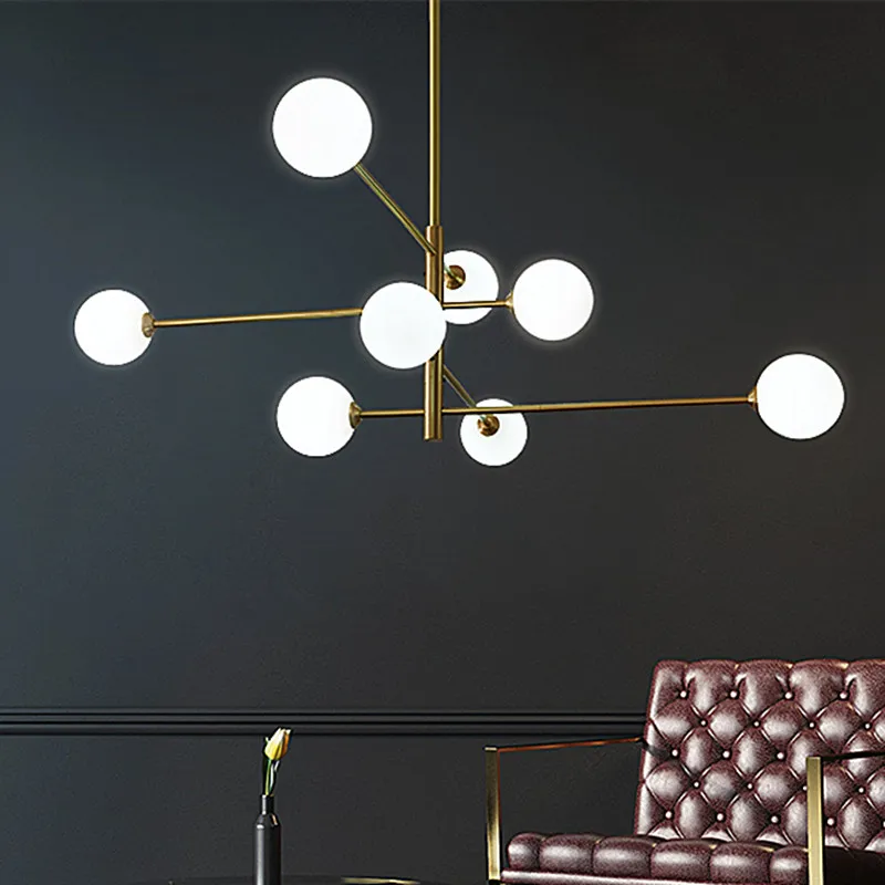 All led ceiling chandelier black gold for bedroom living dining room table pendant lamp thumb200