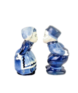 Delft Blue Kissing Dutch Girl Boy Salt Pepper Set - £11.65 GBP