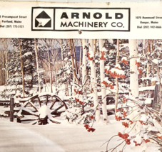 1980 Arnold Machinery Co Calendar Bangor Portland Maine Industrial Vinta... - $24.99