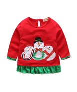 CHRISTMAS clothing Girls HOLIDAY 2pc outfits 9mo to 4T Snowman Family   - $26.88