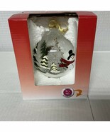 Teddy Bear Christmas Few Color Changing Glass Globe Ornament Teddy Bear ... - $16.74