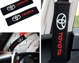 Toyota Embroidered Logo Car Seat Belt Cover Seatbelt Shoulder Pad 2 pcs - £10.21 GBP