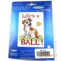 Janlynn Designs For The Needle Lifes A Ball Dog Counted Cross Stitch Kit 5 x 7 - $8.99