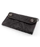 Travis Walker Leather Double Cross Shark Skin Wallet Silver Accents - $2,060.30 CAD