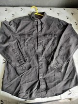 Untuckit Shirt Mens Large Black Long Sleeve Button Up 2 Front Pockets - $18.80