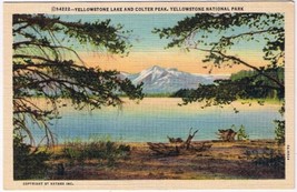 Postcard Yellowstone Lake &amp; Colter Peak Yellowstone National Park Wyoming - £3.10 GBP
