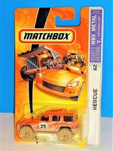 Matchbox 2006 MBX Metal #62 JEEP Rescue Orange w/ Mud Tampos - £3.89 GBP