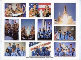 NASA Photo First Nine Space Shuttle Oribital Flight Crews - £9.34 GBP