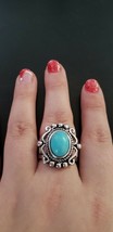 Paparazzi Ring (One Size Fits Most) (New) Dreamy Deserts Blue Ring - £6.08 GBP