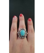 Paparazzi Ring (one size fits most) (new) DREAMY DESERTS BLUE RING - £5.98 GBP