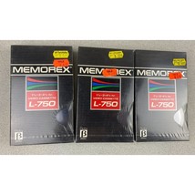 Beta New Sealed Memorex Video Cassette L-750 Lot Of 3 - £13.23 GBP