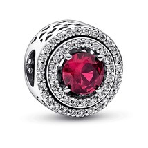 Pandora Charms Mod. Red Sparkling Levelled Round - £97.86 GBP