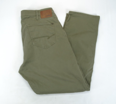 Mavi Zach Straight Leg Jeans Mens 40x32 Olive Brown Green Stretch Flex - £17.90 GBP