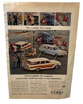 Ford Wagons Falcons Fairlanes Print Ad 1963 Vintage Big Club Original Co... - $13.95