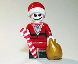 Jack Skellington Santa Nightmare before Christmas Building Minifigure Bricks US - £5.62 GBP