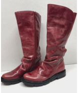 MIZ MOOZ SOFT LEATHER  BOOTS SIDE ZIP  BORDEAUX  37EU / 7US NEW # Z-83 - $127.71
