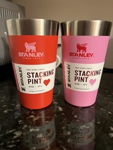 Stanley Stacking Pint Cups Valentines Day Target Red &amp; Cotton Candy Pink 2 Cups - £39.95 GBP