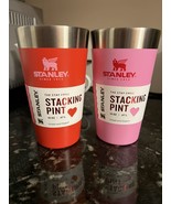 Stanley Stacking Pint Cups Valentines Day Target Red &amp; Cotton Candy Pink... - £39.32 GBP