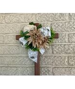 Cemetery flowers, Grave decoration, Memorial Day Flowers, Cross Memorial... - $31.00