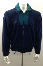 Columbia  Men&#39;s Large Two Tone Blue Fleece Long Sleeve Full Zipper Jacket - £11.13 GBP
