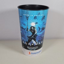 Aquaman Cup DC Comics Marcus Theater Fandango Cup 44 oz 7.5&quot; Tall Plastic Drink - £7.52 GBP