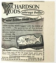 1947 Print Ad Richardson Fishing Rod &amp; Reel Co. Chicago,IL - £6.09 GBP