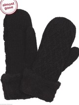 Gloves DO EVERYTHING IN LOVE Women Black Cable Knit Mittens OSFA - $185.65 MXN